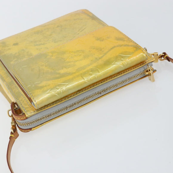 LOUIS VUITTON Monogram Vernis Motto Accessory Pouch Gris M91030 LV Auth 142835