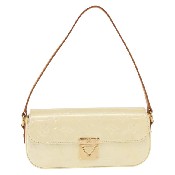 LOUIS VUITTON Monogram Vernis Malibu Street Bag Perle M91507 LV Auth 142836