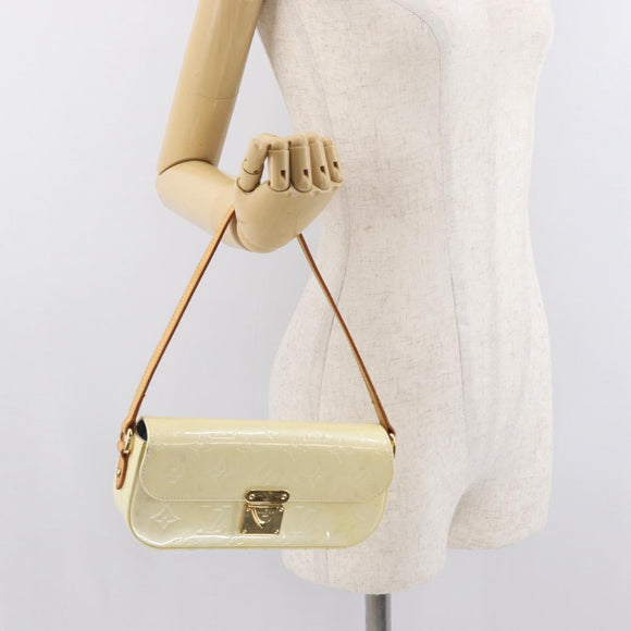 LOUIS VUITTON Monogram Vernis Malibu Street Bag Perle M91507 LV Auth 142836
