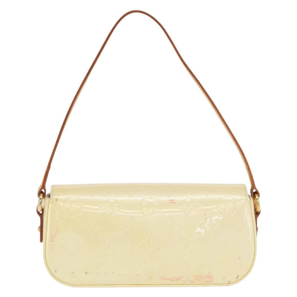 LOUIS VUITTON Monogram Vernis Malibu Street Bag Perle M91507 LV Auth 142836