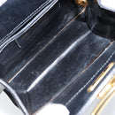 Salvatore Ferragamo Gancini Hand Bag Leather Black Gold Auth 142837-11