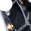 Salvatore Ferragamo Gancini Hand Bag Leather Black Gold Auth 142837-19