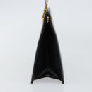 Salvatore Ferragamo Gancini Hand Bag Leather Black Gold Auth 142837-3