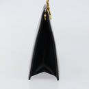 Salvatore Ferragamo Gancini Hand Bag Leather Black Gold Auth 142837-4