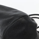 Salvatore Ferragamo Gancini Shoulder Bag Leather Black Silver Auth 142838-9