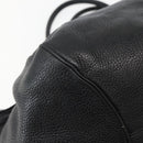 Salvatore Ferragamo Gancini Shoulder Bag Leather Black Silver Auth 142838-15