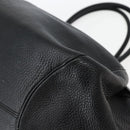 Salvatore Ferragamo Gancini Shoulder Bag Leather Black Silver Auth 142838-16