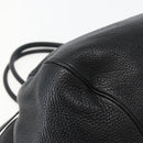 Salvatore Ferragamo Gancini Shoulder Bag Leather Black Silver Auth 142838-17