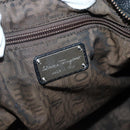 Salvatore Ferragamo Gancini Shoulder Bag Leather Black Silver Auth 142838-19