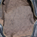 Salvatore Ferragamo Gancini Shoulder Bag Leather Black Silver Auth 142838-10