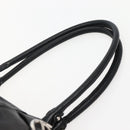 Salvatore Ferragamo Gancini Shoulder Bag Leather Black Silver Auth 142838-14