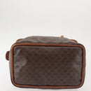 CELINE Macadam Canvas Hand Bag PVC Leather Brown Gold Auth 142839-5
