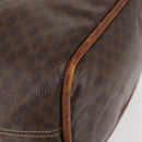 CELINE Macadam Canvas Hand Bag PVC Leather Brown Gold Auth 142839-10