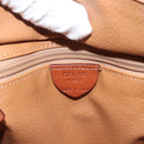 CELINE Macadam Canvas Hand Bag PVC Leather Brown Gold Auth 142839-18