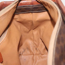 CELINE Macadam Canvas Hand Bag PVC Leather Brown Gold Auth 142839-19