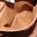 CELINE Macadam Canvas Hand Bag PVC Leather Brown Gold Auth 142839-21