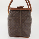 CELINE Macadam Canvas Hand Bag PVC Leather Brown Gold Auth 142839-3