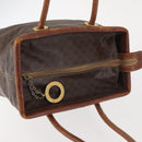 CELINE Macadam Canvas Hand Bag PVC Leather Brown Gold Auth 142839-6