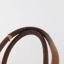 CELINE Macadam Canvas Hand Bag PVC Leather Brown Gold Auth 142839-8