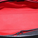 CELINE Hand Bag Leather 2way Black Gold Auth 142840-11