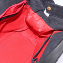 CELINE Hand Bag Leather 2way Black Gold Auth 142840-19