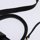 CELINE Hand Bag Leather 2way Black Gold Auth 142840-8