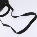 CELINE Hand Bag Leather 2way Black Gold Auth 142840-9