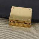 CELINE Trapeze Hand Bag Leather Canvas 2way Beige Black Orange Auth 142841-19