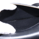 CELINE Trapeze Hand Bag Leather Canvas 2way Beige Black Orange Auth 142841-24