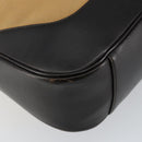 GUCCI Bamboo Web Sherry Line Bag Canvas 2way Beige 001 4058 1705 Auth 142842-18