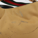 GUCCI Bamboo Web Sherry Line Bag Canvas 2way Beige 001 4058 1705 Auth 142842-9