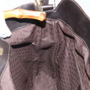GUCCI Bamboo Web Sherry Line Bag Canvas 2way Beige 001 4058 1705 Auth 142842-21