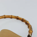 GUCCI Bamboo Web Sherry Line Bag Canvas 2way Beige 001 4058 1705 Auth 142842-14