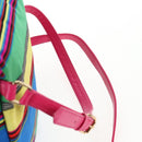 Gianni Versace Backpack Canvas Multicolor Gold Auth 142845V-15