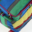 Gianni Versace Backpack Canvas Multicolor Gold Auth 142845V-17