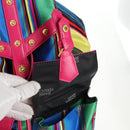 Gianni Versace Backpack Canvas Multicolor Gold Auth 142845V-21