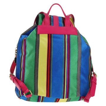 Gianni Versace Backpack Canvas Multicolor Gold Auth 142845V - 0