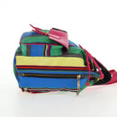 Gianni Versace Backpack Canvas Multicolor Gold Auth 142845V-5