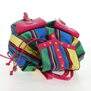 Gianni Versace Backpack Canvas Multicolor Gold Auth 142845V-7