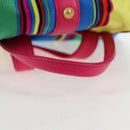 Gianni Versace Backpack Canvas Multicolor Gold Auth 142845V-8