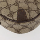 GUCCI GG Supreme Web Sherry Line Shoulder Bag PVC Beige Gold Red Auth 142847-12