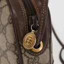 GUCCI GG Supreme Web Sherry Line Shoulder Bag PVC Beige Gold Red Auth 142847-14