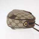 GUCCI GG Supreme Web Sherry Line Shoulder Bag PVC Beige Gold Red Auth 142847-4