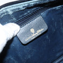 GUCCI GG Supreme Sherry Line Hand Bag PVC Navy Gold Red 39 02 040 Auth 142848-19