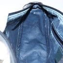 GUCCI GG Supreme Sherry Line Hand Bag PVC Navy Gold Red 39 02 040 Auth 142848-21