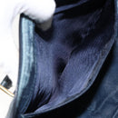 GUCCI GG Supreme Sherry Line Hand Bag PVC Navy Gold Red 39 02 040 Auth 142848-11