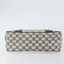 GUCCI GG Supreme Sherry Line Hand Bag PVC Navy Gold Red 39 02 040 Auth 142848-5