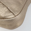 Salvatore Ferragamo Vala Shoulder Bag Leather Beige Gold Auth 142849-14