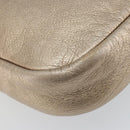 Salvatore Ferragamo Vala Shoulder Bag Leather Beige Gold Auth 142849-16