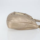 Salvatore Ferragamo Vala Shoulder Bag Leather Beige Gold Auth 142849-3